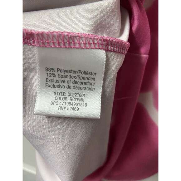 Danskin Now Womens Tank Top Pink Fitted Racerback Dri-More Size Medium - Picture 4 of 7